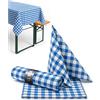 texpot TextilDepot24 Tovaglia rustica a quadretti in 100% cotone (60 x 60 cm, 12 pezzi, blu/bianco a quadretti)