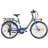 Atala e-Bike E-Run 6.1 26" Donna Shimano Tourney 7V EcoLogic 360Wh, Blu/Champagn