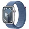 Apple Smartwatch Apple Watch Series 9 GPS 45mm Cassa in alluminio argento con cinturino Sport loop Blu inverno [MR9F3QL/A]