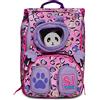 SJ GANG STYLE JAM GANG SJ Zaino Estensibile BIG - FLEECY GIRL - Orsetto Bambine e Ragazze, Rebel Pink, 27 x 41 x 16 cm