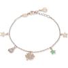 Comete Bracciale Gioielli Comete dorato rosa zirconi e smalto BRA 245