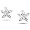 Ambrosia Orecchini Ambrosia Gioielli stelle in oro bianco e zirconi a pavè AOZ 369