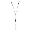 Amen Collana Uomo Amen rosario classico con pietre nere ACCL113