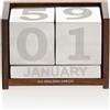 Spalding & Bros Calendario alluminio e legno Spalding & Bros