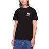 Tommy Hilfiger Tommy Jeans T-shirt Maniche Corte Uomo Essential Flag Tee Slim Fit, Nero (Black), S