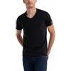 Replay T-shirt da uomo a maniche corte con scollo a V, nera (Black 098), XL