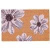 Relaxdays Zerbino in Fibra di Cocco, 40x60 cm, Design Fiori, Tappetino da Interni ed Esterni, Antiscivolo, Multicolore