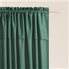 ROOM99 Mia - Tenda con nastro arricciato, 140 x 260 cm, larghezza x altezza, semitrasparente, per soggiorno, camera da letto, colore verde bottiglia, 1 pezzo