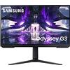 Samsung Monitor Gaming Odyssey G3 (S27AG322), Flat, 27", 1920x1080 (Full HD), VA, 165 Hz, 1 ms, FreeSync Premium, HDMI, Display Port, Ingresso Audio, HAS, Pivot, Flicker Free, Eye Saver Mode