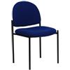Flash Furniture Comfort impilabile Side Reception Sedia, Lega di Acciaio, Tessuto Blu Navy, 66.040000000000006 x 49.53 x 19.05 cm
