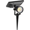 V-TAC Faretto LED Solare da Giardino con Pannello Solare - Faro Spot LED da Esterno Impermeabile IP65 per Cortile, Piscina, Terreno - Luce 3000K Bianco Caldo - Lampada 2W, VT-952