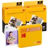 KODAK - Mini 3 Retro 4PASS, stampante per foto portatile (7,6 x 7,6 cm), confezione con 68 fogli, colore: giallo.