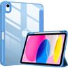 ProCase Cover iPad 10 Generazione 10,9 Pollici 2022 A2696 A2757 A2777, Custodia iPad 10 Generazione con Portapenna Auto Sonno/Veglia -Blu