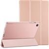 ProCase Custodia per Galaxy Tab A8 10.5 Pollici 2021[SM-X200/X205], Smart Cover Ultra Sottile Leggero Copertura Intelligente, Cover Traslucida Smerigliata -Oro rosa