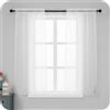 GIRASOLE HOME GIRASOLE Coppia Tende Voile Bianche Trasparenti Fantasia Reticolo Dorato Tenda per Soggiorno Camera Cameretta Porta Finestra Balcone 2 Pannelli con Tasca (Oro, 70_x_150cm)