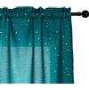 GIRASOLE HOME® Coppia Tende Semi Oscuranti Fantasia Stelline Argentate Tenda per Soggiorno Camera Cameretta Cucina e Interni 2 Pannelli con Tasca (Verde Smeraldo, 70x148cm)