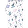 Jerry Fabrics F - Lenzuolo con angoli - Lilo & Stitch - Bianco - 1 pezzo - Bambino - 1 persona - Angoli elastici - 90 x 200 cm - 100% cotone