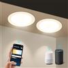 Aigostar 9W Faretti LED da Incasso per Cartongesso, 2 pezzi 780LM Wi-Fi. Smart Faretto LED Interno Compatibili con Alexa e Google Home, Dimmerabile da Bianco Caldo a 3000-6500K, Φ118-128mm