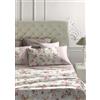 Laura Biagiotti Set Lenzuola Matrimoniali Maxi in Flanella di Puro Cotone Clotilde Rosa Antico, Caldo completo Letto Due Piazze Antipilling Lenzuolo Sopra Sotto con Angoli e Federe