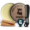 Striking Viking Kit Cera Baffi E Pettine - 2 Oz, Sandalo | Tenuta Forte Per Domare, Acconciare E Curare La Barba - Formula Non Grassa - Accessorio Antistatico Incluso