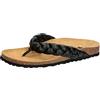 Lico Bioline Trenza, Pantofole Donna, Nero, 36 EU