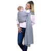 AMAZONAS AZ-5060237 Ring Sling Grigio 180 X 70 Cm - Marsupio a Fascia con Anelli - 600 g