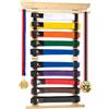 SUMNACON 10 Cinture Porta Cinture in Bambù per Arti Marziali, Organizzatore da Parete per Cinture di Karate Taekwondo, Espositore per Cinture da Arti Marziali, Porta Medaglie per Studenti di Karate