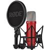 RØDE NT1 Signature Series Microfono a Condensatore a Grande Diaframma con Shock Mount, Filtro Antipop e Cavo XLR per Produzione Musicale, Registrazione Vocale, Streaming e Podcasting (Rosso)