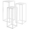 HAKU Set di 3 colonne portafiori bianco, metallo - Dim. L 22/26/30 x A 61/66/71x P 22/26/30 cm, Stile Moderno