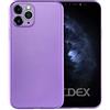doupi UltraSlim Custodia per iPhone 11 PRO Max (6,5 Pollici), Satinato fine Piuma Facile Mat Semi Trasparente Cover, Purple