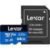Lexar 633x 64GB MicroSDHC UHS-I Classe 10 memoria flash