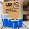 G.M. DISTRIBUZIONE 500 Pezzi Bicchieri da Caffè in Plastica di Colore Blu da 70cc, Super Rigidi e Resistenti al Calore, Usa e Getta, Ideale per Casa, Ufficio, Asporto Bevande Calde.