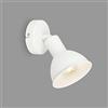 Briloner - Lampada da parete retrò per interni, lampada da parete retrò a 1 lampada per interni, spot a parete E14, orientabile, bianco, 110 x 90 mm, 2674-016