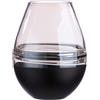 Casablanca modernes Design Casablanca Vaso decorativo in vetro - piccolo portacandela in vetro - decorazione soggiorno - colori: antracite argento - altezza 18 cm