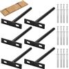 EXIN DECHEN 6 Pezzi Reggimensola a Scomparsa,128mm/5in Staffe per Mensole Invisibili,Staffe per Mensole Pesanti,Scaffale Nascosto Supporto Flottante,Staffe per Mensole a Scomparsa per Mensola Parete Montato