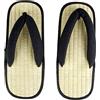 CoolChange Sandali tradizionali giapponesi | Paglia di riso Zori | Ciabatte giapponesi | Zouri classico, beige/nero, 38/39 EU Larga