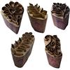 Royal Kraft Floreale Ottone legno Stampa Timbri (Set di 5) - DIY Tessuto, Argilla, Ceramica Blocchi BHtag0001