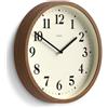 Jones Clocks® Lodge Orologio a parete | Orologio moderno piccolo | 25cm | Legno finto scuro | Stile classico contemporaneo per cucina, soggiorno o ufficio