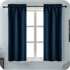 GIRASOLE HOME Coppia Tende Blu Oscuranti Termiche Morbide Tinta Unita Tenda Isolante per Soggiorno Camera e Interni 2 Pannelli con Tasca 70x145cm