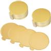 MengH-SHOP Tavole per torte in schiuma supporti per torta tondi in cartone dorato usa e getta vassoio di dolci piatti di carta a base di torta per matrimonio, compleanno, feste 100 pezzi