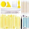 Swpeet,Kit di strumenti per modellare l'argilla per scolpire gli argilla, con penna a sfera, strumenti per ceramiche, penne con punta in gomma, strumenti in argilla di plastica, argilla, ceramica