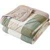 RRNAR Piumino Estivo Letto Matrimoniale Piumone Leggero Coperta Trapunta Sottile in 100% Cotone Lavato Anallergico, Lavabile in Lavatrice,A,200x230cm