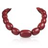 ZAVANA Grande Collana Rosso Borgogna per Donna, Spessa e Fatta a Mano, Bigiotteria Elegante, Gioielli Bohémien