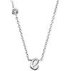 Engelsrufer Collana da donna in argento sterling con ciondolo lettera E, tempestata di una pietra di zirconia, regolabile in due lunghezze, lunghezza: 44 cm, Länge 40 + 4 cm, Argento sterling,