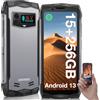 DOOGEE Smini Rugged Smartphone [2024] Android 13, 15GB + 256GB TF 2TB Telefono Indistruttibile, 4.5 QHD+, Innovativo Posteriore Display, 50MP Principale Fotocamera, NFC/ IP68 / IP69K / GPS/Face ID