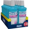 Oral-B Collutorio Denti e Gengive, Rimuove Fino al 97% dei Batteri, Protezione Contro la Placca Betterica per 24 Ore, Senza Alcol. Confezione da 12x500ml Collutori