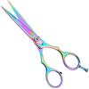 Awans Forbici professionali da parrucchiere/barbiere in titanio, anche per barba, baffi, barba corta, da 11,4, 12,7, 14, 15,2 e 16,5 cm