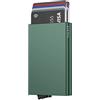 VULKIT ALPHA Portacarte di Credito da Uomo Anti RFID Portafoglio Metallo Custodia Doppio Automatico Porta Carte Credito Alluminio Rigido 10-14 Carte (Verde Mezzanotte)