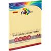 nikoffice Carta colorata colori pastello formato A3 Nikoffice 5 colori assortiti pastello 80 g - 100 ff - 23NIK095