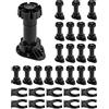 QWORK® 20 Pezzi Piedini per Mobili, Piedino Regolabile Per Cucina, con 10 Pezzi Clip per Piedistallo, Gamma Estesa: 100-120mm